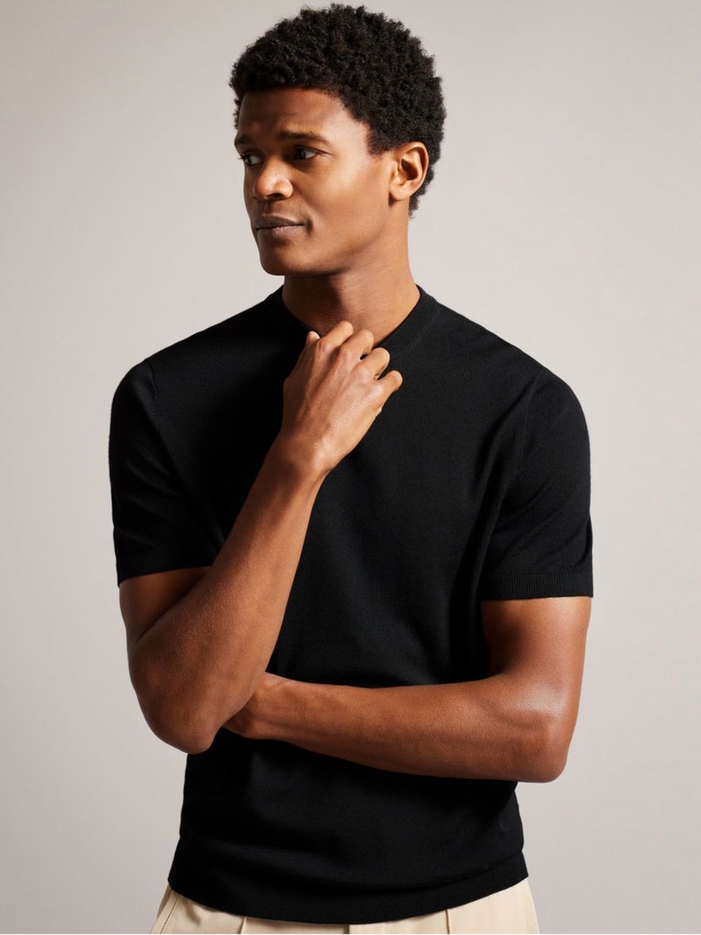 New Ted Baker Sz 3/Md Senti Short Sleeve Wool Knitted Sweater